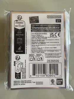 ONE PIECE CARD GAME Limited Card Sleeve - Championship 25-26 Bandai Card Fest - Image 2