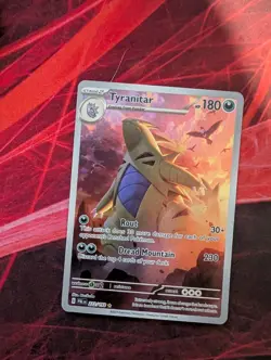 Pokemon TCG Tyranitar Scarlet & Violet Paldea Evolved Holo Card 222/193 - Image 1