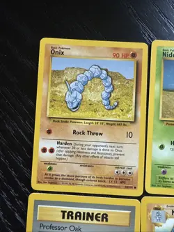 Machoke Base Set Oak Nidoran Onix Uncommon Pokemon Card Unlimited 1999 4x Lot - Image 5