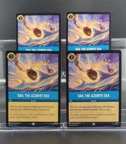 Disney Lorcana Sail The Azurite Sea 163/204 Azurite Sea Common 4 Cards Set - Image 1