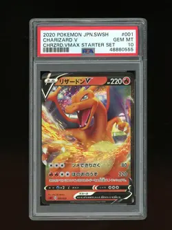 Pokemon PSA 10 GEM MINT Charizard V 2020 Japanese Starter Set First Card #001 - Image 1