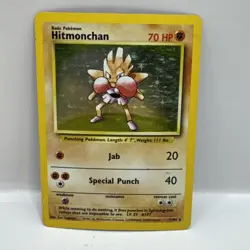 1999 Base Set Hitmonchan Holo #7/102 Rare WOTC Pokemon Card TCG 100% Original LP - Image 1