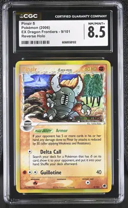 CGC 8.5 Pinsir 2006 EX Dragon Frontiers 9/101 Reverse Holo Pokemon Card - Image 1