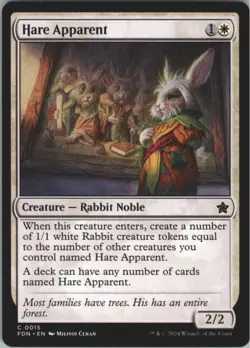 MTG Hare Apparent #15 - Foundations FDN Near Mint Magic the Gathering - Image 1