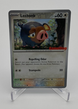 Pokemon Trading Card TCG Scarlet & Violet GameStop Promo Stamped Lechonk 154/198 - Image 1