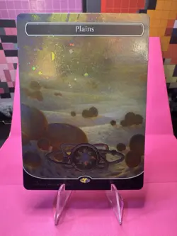 Plains (486) (Borderless) (Galaxy Foil) Unfinity Foil - Image 3