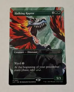 MTG Hulking Raptor (Borderless) The Lost Caverns of Ixalan LP - Image 1