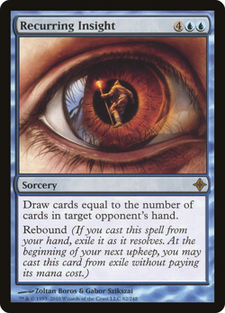RECURRING INSIGHT x1 mtg NM Rise of The Eldrazi 1 Rare UNPLAYED - Image 1