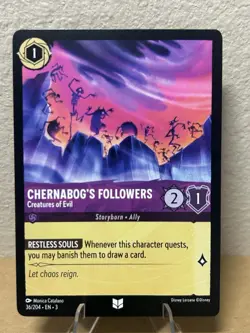 Disney Lorcana Chernabog’s Followers Creatures of Evil 36/204 En 3 NM - Image 1