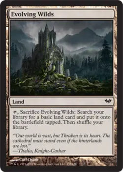 1x Evolving Wilds - Foil Light Play, English Dark Ascension MTG Magic - Image 1