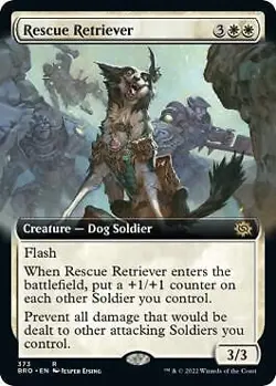 Rescue Retriever (Extended Art) 373 MTG The Brothers' War Rare NP - Image 1