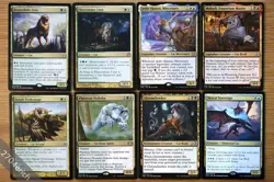 Set of 8 Gold Cat Creatures *Unplayed NM* Magic Gathering MTG Qasali Pridemage - Image 1