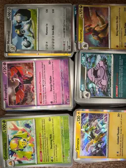 X100 random pokemon cards bundle w/x5 hollow/reverse hollow, some rare - Image 1
