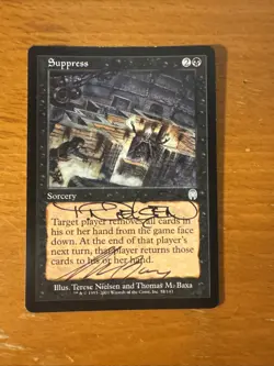 MTG Double Artist Proof Signed Suppress Apocalypse Nielsen And Thomas Baxa - Image 1