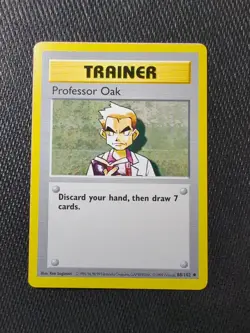Pokemon TCG Professor Oak Base Set 88/102 Regular Shadowless Uncommon - Image 1