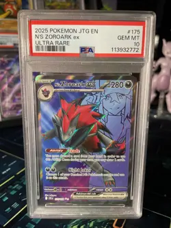 Pokemon N's Zoroark ex 175/159 Sv09: Journey Together Holo PSA 10 - Image 1