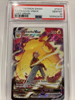 2022 Pokemon SWSH Lost Origin Pikachu VMAX Full Art Trainer Gallery PSA 10 GEM - Image 2