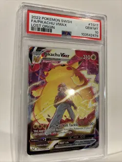 2022 Pokemon SWSH Lost Origin Pikachu VMAX Full Art Trainer Gallery PSA 10 GEM - Image 4