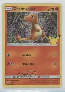 Charmander Confetti Holo Pokemon Sword & Shield McDonald's Collection #9 - Image 1