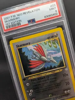Pokemon TCG - Skarmory 23/64 Neo Revelation 1st Edition Rare 2001 - PSA 9 Mint - Image 1