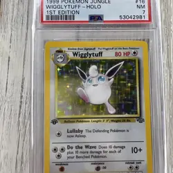 1999 Pokemon Jungle Wigglytuff 1st Edition Holo 16/64 PSA 7 NM - Image 2