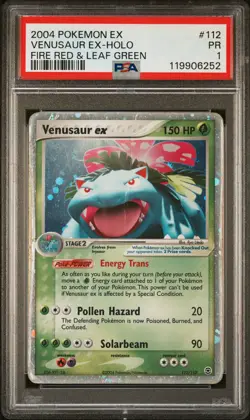 PSA 1 Venusaur Ex Holo 2004 Pokemon Ex Fire Red & Leaf Green 112/112 - Image 1