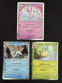 Pokemon Prismatic Evolutions SVP170 171 172 Promo Sticker Collection Holos - Image 1