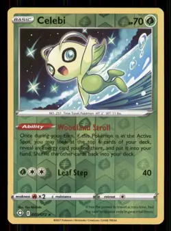 Celebi Shining Fates #003/072 Rare Reverse Holo Pokemon LP - Image 1