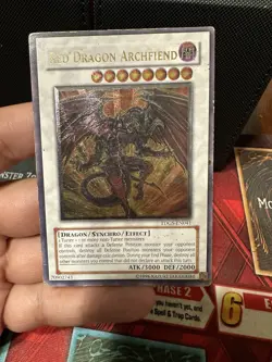 Yu-Gi-Oh! Red Dragon Archfiend Ultimate TDGS-EN041 Unlimited Heavy played :( - Image 2