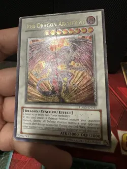 Yu-Gi-Oh! Red Dragon Archfiend Ultimate TDGS-EN041 Unlimited Heavy played :( - Image 3