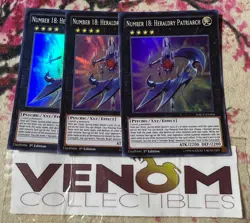 3x (M/NM) Number 18: Heraldry Patriarch WSUP-EN004 Super Rare 1st Edition YuGiOh - Image 1
