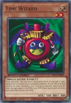 Yugioh - Thousand Dragon Time Wizard Baby Polymerization 1st NM - Free Holo - Image 3