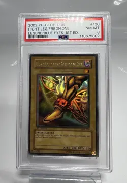 2002 YU-GI-OH! LOB 1ST EDITION #120 RIGHT LEG OF THE FORBIDDEN ONE PSA 8 - Image 1
