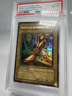 2002 YU-GI-OH! LOB 1ST EDITION #120 RIGHT LEG OF THE FORBIDDEN ONE PSA 8 - Image 2