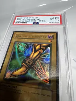 2002 YU-GI-OH! LOB 1ST EDITION #120 RIGHT LEG OF THE FORBIDDEN ONE PSA 8 - Image 5