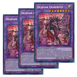 Yugioh Despian Quaeritis x 3 - 1st Edition Prismatic Secret Rare NM - Free Holo - Image 1