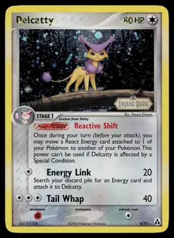 Pokemon Card - Delcatty Legend Maker 4/92 Reverse Holo Stamped - Image 1