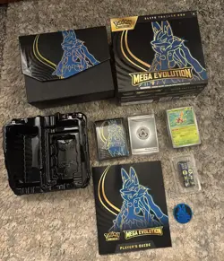 Pokemon Mega Evolutions ETB Opened Box And Accessories- Cards Included-No Holos - Image 1