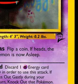2000 Pokemon GASTLY Base Set 2 Edition INK ERROR Non Holo MISPRINT Card 75/130 - Image 2