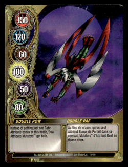 Bakugan Card - Double Pow (Mutant Taylean) - Gate - Mechtanium Surge - Image 1