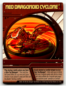 Bakugan Card - Neo Dragonoid Cyclone Character Card - Ability - Battle Brawlers - Image 1