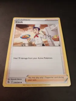 Pokemon Fusion Strike Cook Uncommon Trainer Card 228/264 NM - Image 1