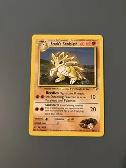 Pokemon TCG 2000 Gym Heroes: Brock’s Sandslash 23/132 Non-Holo Rare Card - LP/NM - Image 1