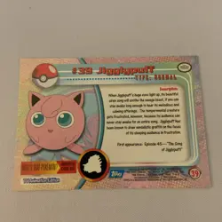JIGGLYPUFF #39 Pokemon Card Blue Logo Topps TV Animation Edition 1999 - Image 2