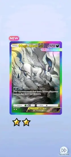 Absol 2 Star Rainbow Card PTCGP - Pokemon TCG Pocket - Image 1