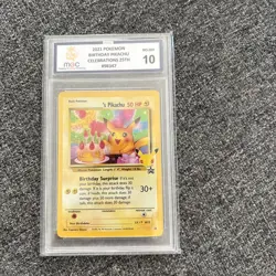 MGC 10 Birthday Pikachu 24 Celebrations Black Star Promo Pokemon Card - Gem Mint - Image 1
