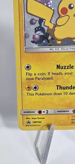 Pokemon Sun & Moon Promo Promo Foil Pikachu SM162 Trading Card - Image 4