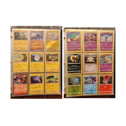 Pokemon Collection Lot of 414 Halo Foil Normal Cards + Sticker in Binder - Image 1