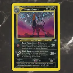 Houndoom Neo Revelation MP - Holo Rare 8/64 SWIRL- Pokemon Card - Image 1
