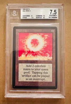 Sol Ring - BETA - MTG - BGS 7.5 Near MINT +. Quad ++ w/ 9 & 9.5! - Image 1